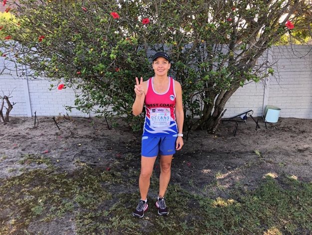 After the Two Oceans Marathon was cancelled, Amelia Lourens helped out the Herberg Children’s Home by running the 56km-distance around her garden.