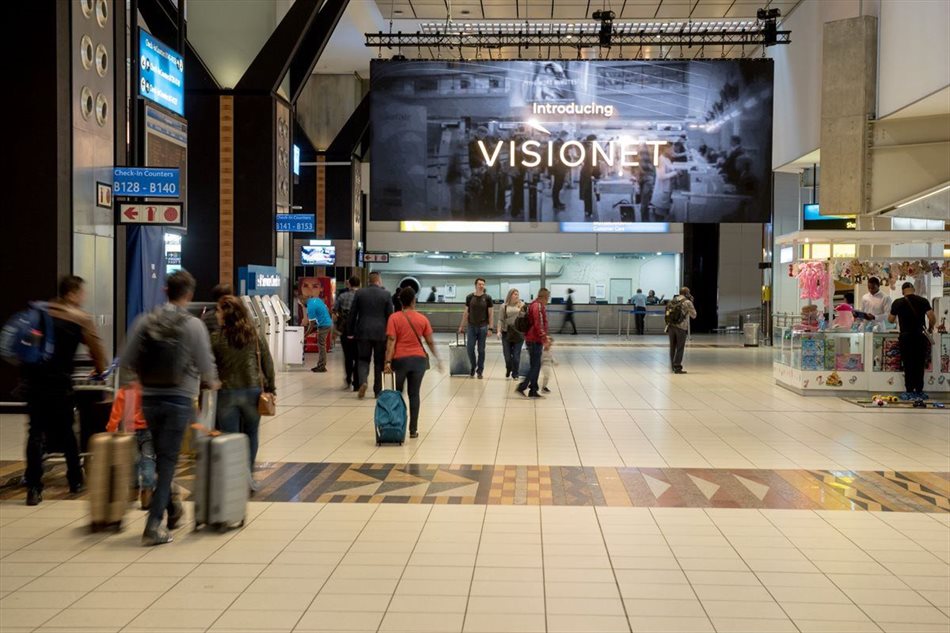Airport Ads bolsters Visionet network with massive OR Tambo screen