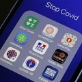 The French mobile phone application StopCovid, developed to trace people who test positive with Covid-19. Chesnot/Getty Images