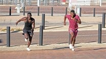 People exercising in Ellis Park in Johannesburg, South Africa. Dino Lloyd/Gallo Images via Getty Images