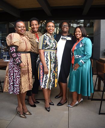 From the left to right: Lee Zama , Faith Khanyile, Nombini Mehlomakulu, Mary-Jane Morifi, Busi Silwanyana