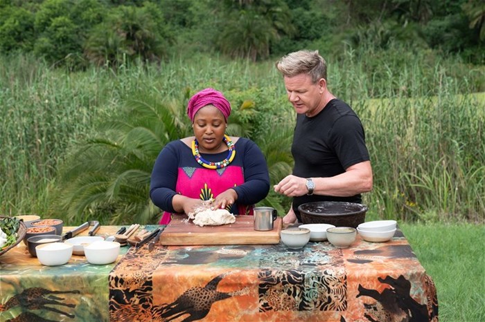 Zola Nene teaches Gordon Ramsay the art of isiZulu cooking in KwaZulu-Natal