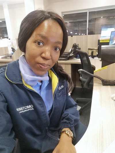 Lelau Mojela, process engineer, Sumitomo Rubber South Africa: TBR Development Department (manufacturer of Dunlop tyres) says, “Never be scared to take challenges. We learn through new experiences.”