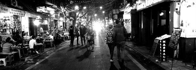 Hanoi streets become the living rooms of the city at night, filled with vibrancy and light. Photo Credit: Patrick McInerney