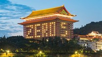 The Grand Hotel Taipei in Taiwan lights up rooms to mark five days with no new COVID-19 cases.