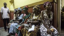 Patients waiting at Connaught Hospital, Freetown, Sierra Leone (credit - Steven Rubin)