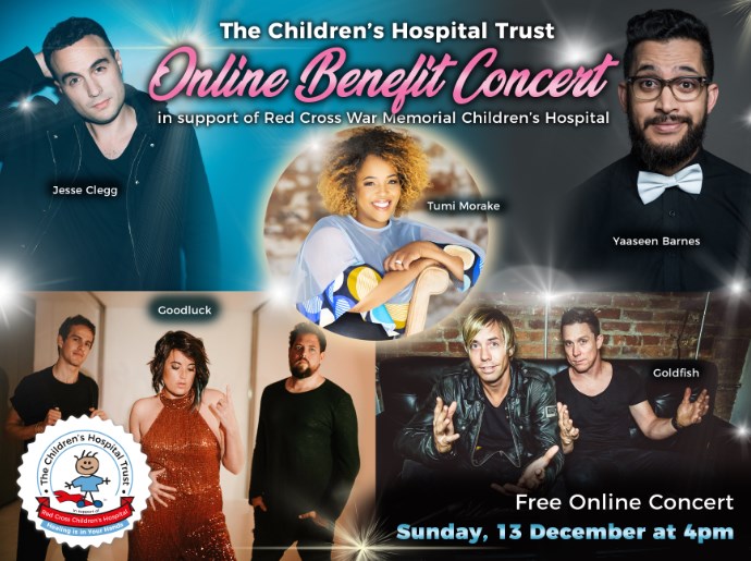 Goldfish, Goodluck and more to perform in Red Cross Children's Hospital's free online benefit concert