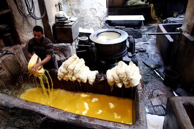 Dyeing is responsible for more CO2 emissions than any other component of the manufacturing process. EPA-EFE/Khaled Elfiqi