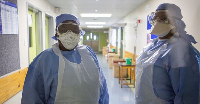 Nurses in the isolation unit at Tygerberg Hospital in the Western Cape. Misha Jordaan/Gallo Images via Getty Images