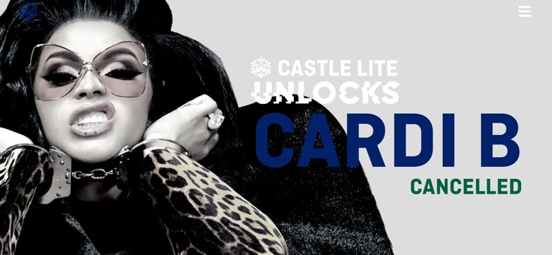 Castle Lite Unlocks Cardi B 2021 cancelled due to Covid-19