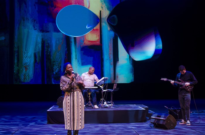Singer Nipho Hurd in concert on the Virtual Fringe at the 2020 Virtual National Arts Festival