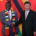 Zimbabwe’s President Emmerson Mnangagwa meets his Chinese counterpart President Xi Jinping in Beijing, in 2018. EPA-EFE/Lintao Zhang / POOL