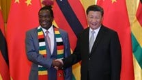Zimbabwe’s President Emmerson Mnangagwa meets his Chinese counterpart President Xi Jinping in Beijing, in 2018. EPA-EFE/Lintao Zhang / POOL