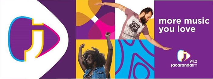 Jacaranda FM design, imagery, and colour application to their new Visual Identity