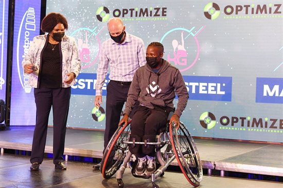 Big boost for KG Montjane as Macsteel donates custom wheelchair