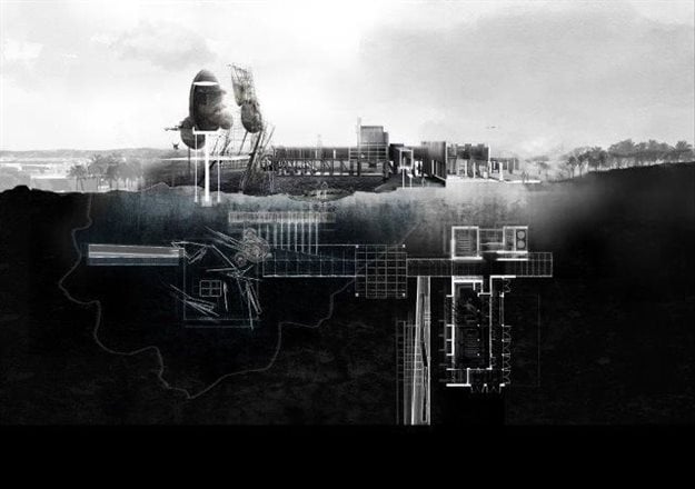 Montage collage in making Tarkovsky's zone by Katya Krat