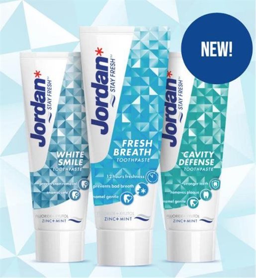 Freshen your smile with Jordan Stay Fresh Formulated Toothpaste