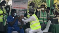 Dr Cyprian Ngong, a staff member of National Hospital, Abuja, receives Covid-19 vaccine. Adam Abu-basha/Anadolu Agency via Getty Images