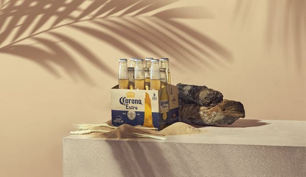 Corona pilots beer packaging made using surplus barley