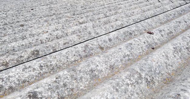 Asbestos roof sheeting. Image supplied