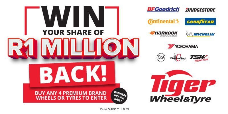 Drive off with your share of R1m in premium wheels and tyres