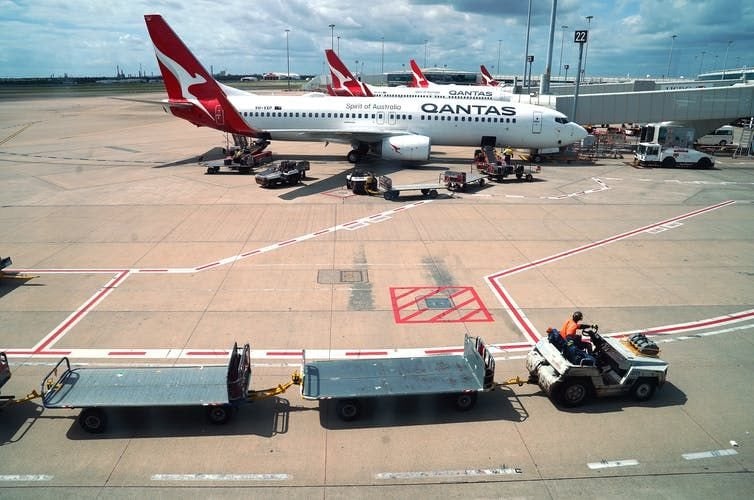 In February Qantas did not expect to be flying any international routes apart from between Australia and New Zealand before November. Now that probably won’t be before next year. Dave Hunt/AAP