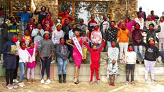 Miss Soweto donates 120 pairs of school shoes, stationery packs to Rena Le Lona Creative Centre for Children in Soweto