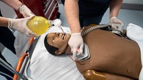 Defibrillation exercise on a high-fidelity simulator