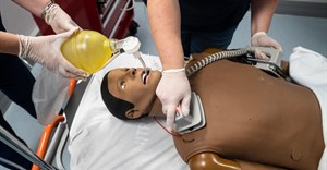 Defibrillation exercise on a high-fidelity simulator