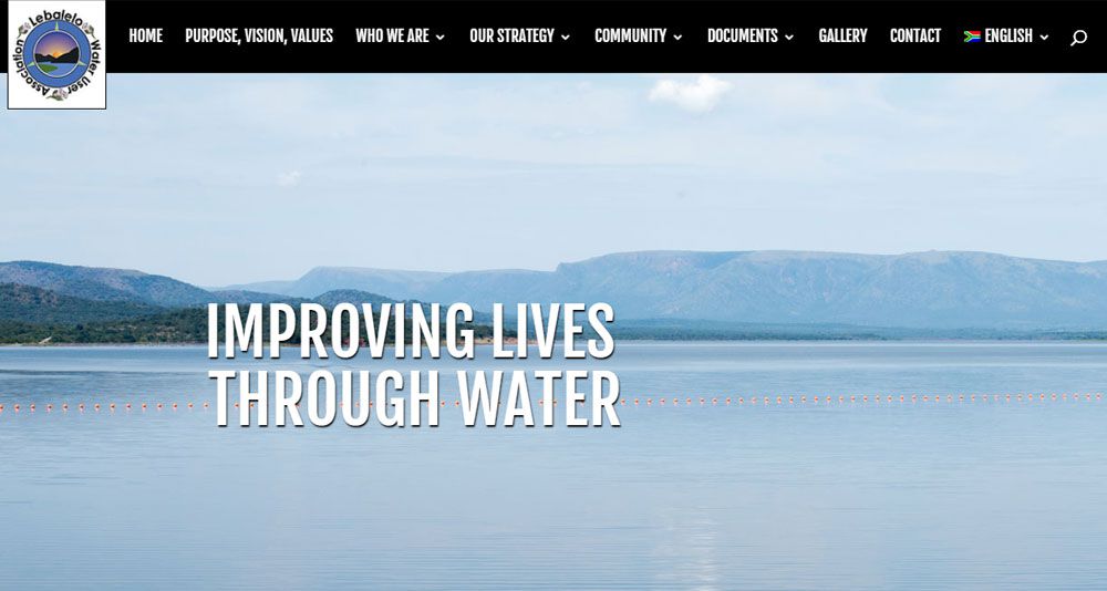 Custom website for Lebalelo Water User Association