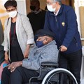 Archbishop Desmond Tutu leaves after receiving his coronavirus (Covid19) vaccination in Cape Town, South Africa, May 17, 2021. Reuters/Mike Hutchings