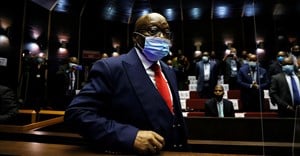 Former South African President Jacob Zuma arrives in court to face corruption charges in Pietermaritzburg, South Africa, May 26, 2021. Phill Magakoe/Pool via Reuters