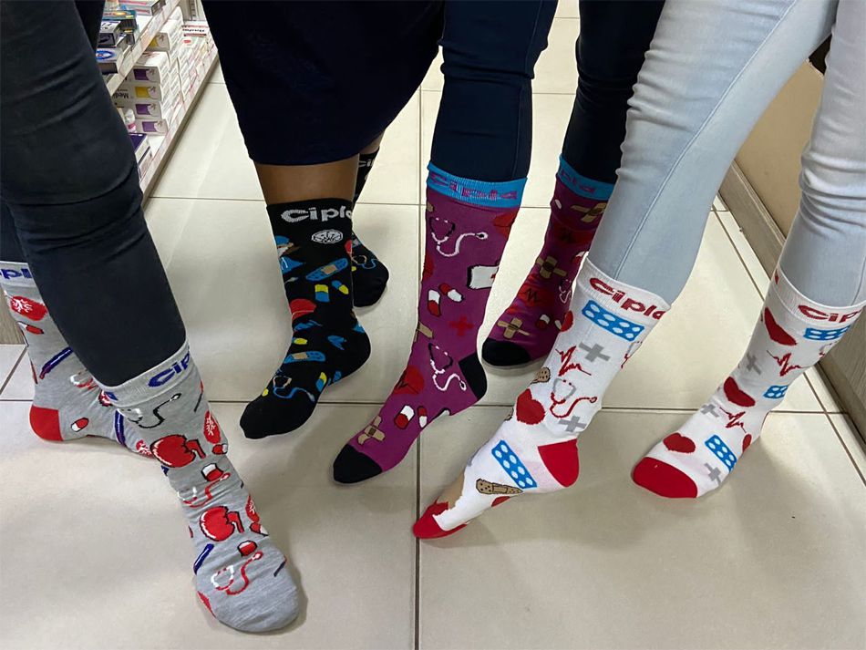 Wear your sassiest mismatched socks to support our healthcare workers