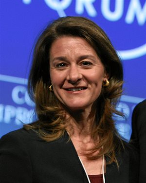 Melinda Gates. Source: World Economic Forum, CC BY-SA 2.0,