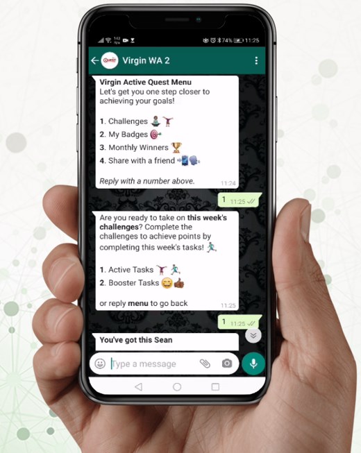 Virgin Active Quest receives over 6 million interactions on WhatsApp