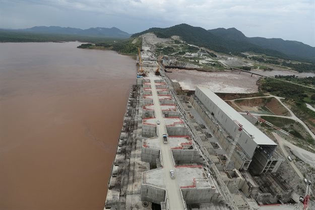 Ethiopia's Grand Renaissance Dam is seen as it undergoes construction work on the river Nile in Guba Woreda, Benishangul Gumuz Region, Ethiopia, 26 September 2019. Reuters/Tiksa Negeri