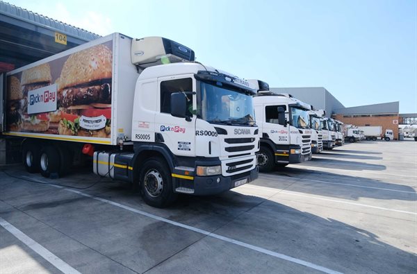 Pick n Pay trucks prepare to leave Gauteng to provide relief in KZN. Source: Supplied