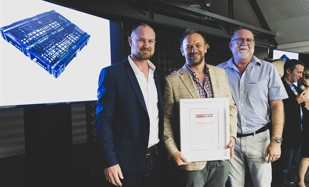 Palletplast - winner of 2019 Sapro Best Recycled Product of the Year Award. Source: Supplied