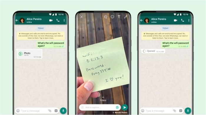 WhatsApp rolls out 'View Once' feature for photos and videos