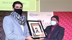 Styli Charalambous, the CEO and cofounder of Daily Maverick was awarded the Nat Nakasa Award for 2021.