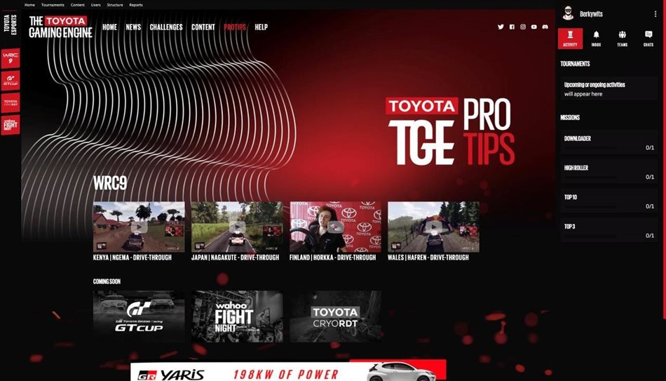 Toyota SA takes the e-sports high ground with the launch of The Toyota Gaming Engine