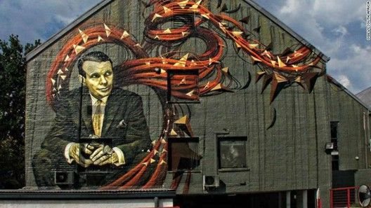 A mural of advertising agency founder David Ogilvy at the company's offices in Johannesburg.<p>Image supplied