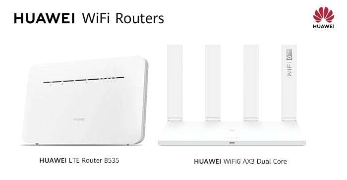 In store now - The Huawei Wi-Fi6 AX3 router and Huawei B535 router