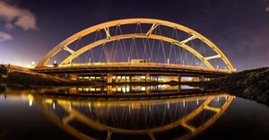 SA's first transverse launch of concrete tied-arch bridge complete