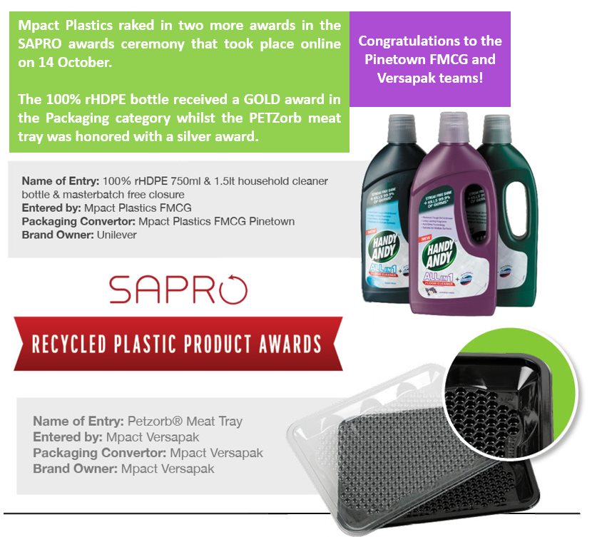 Mpact Plastics ropes in two Sapro awards