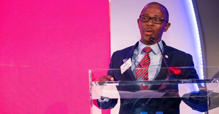 Vusi Fele, chief procurement officer for Absa, at the 2019 Absa Business Day Supplier Development Awards. Source: