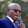 South African former President Jacob Zuma speaks to supporters after appearing at the High Court in Pietermaritzburg, South Africa, 17 May 2021. Reuters/Rogan Ward/File Photo