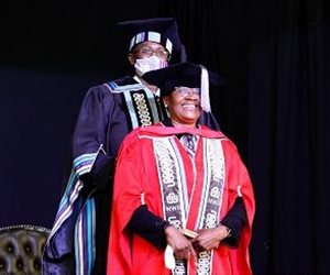 Justice Bess Nkabinde receives an honorary doctorate from the North-West University.