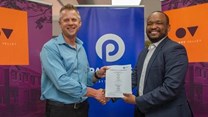 Image (L - R): MD of Paratus Namibia, Andrew Hall and MD of Ongos Connect, Americo de Almeida