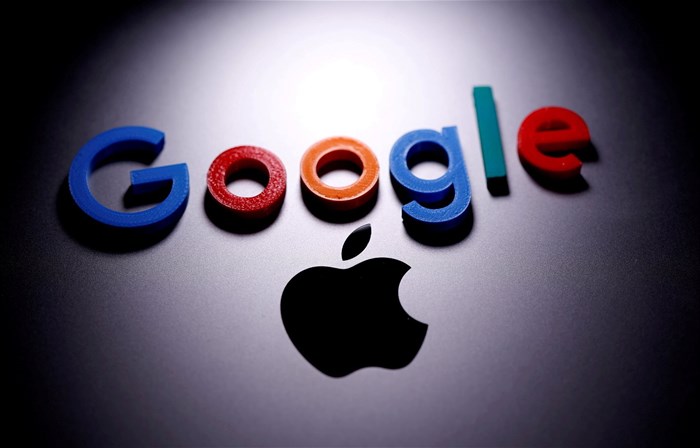A 3D printed Google logo is placed on the Apple Macbook in this illustration taken on 12 April 2020. Reuteres/Dado Ruvic/Illustration/File Photo